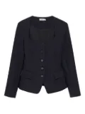 Simkhai square-neck buttoned jacket - Black