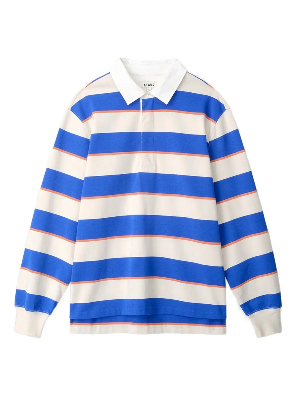 Staud Yacht Rugby-stripe Shirt In Blue
