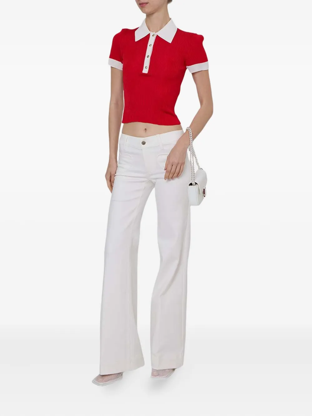 Alice + olivia Martha ribgebreide polotop - Rood