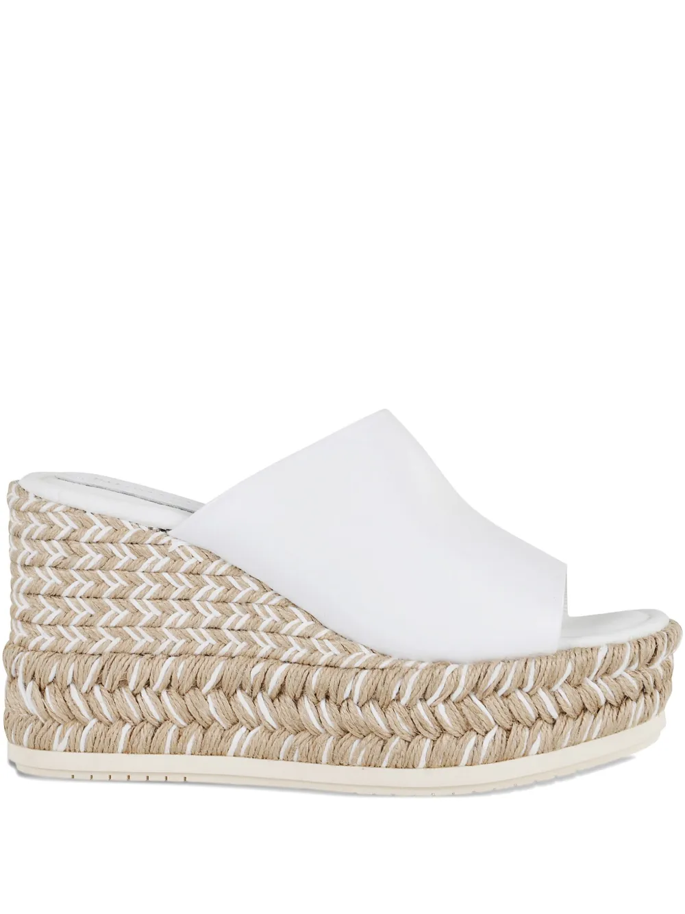 Paloma Barceló 100mm Alide Raffia-wedge Sandals In White