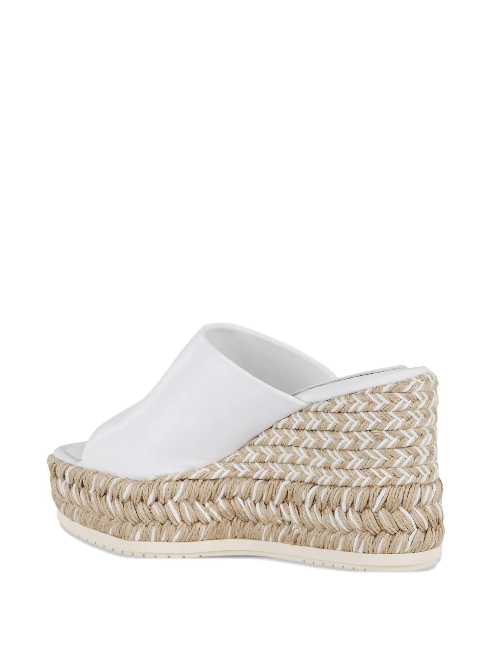 Paloma Barceló 100mm Alide raffia-wedge sandals White