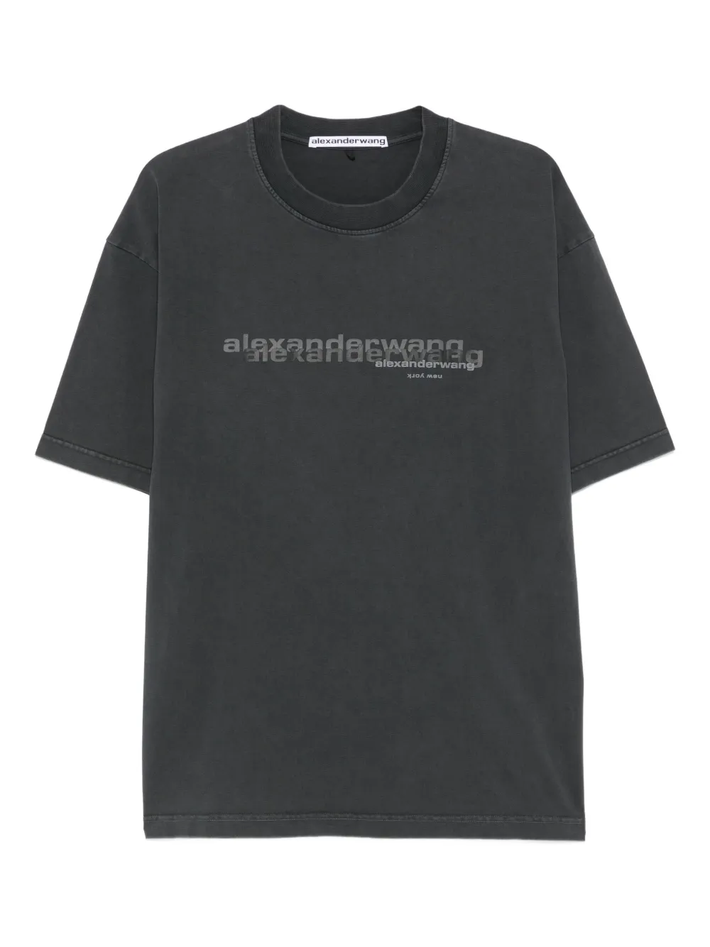 Alexander Wang Katoenen T-shirt met logoprint Grijs