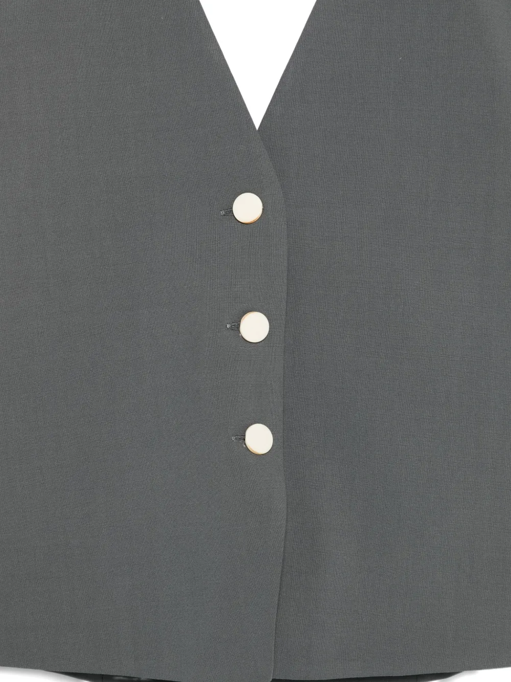 Alysi Halterneck Button Top In Gray