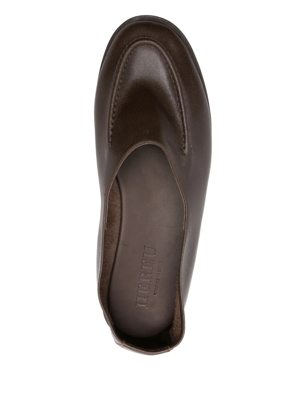 Hereu Juliol Winter leren loafers Bruin