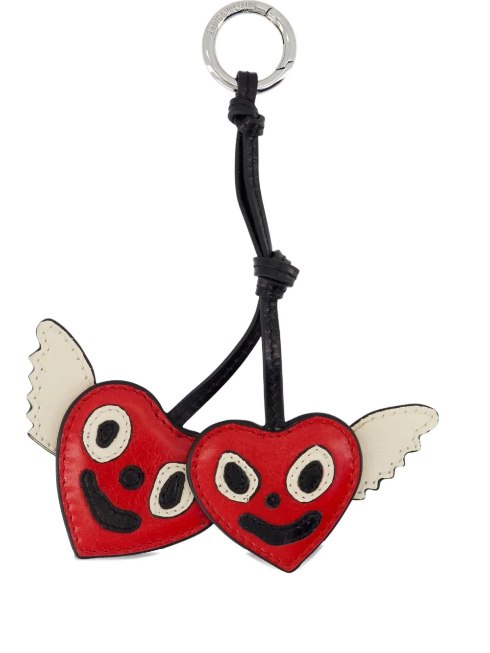 Zadig & Voltaire Winged-hearts Keychain In Red