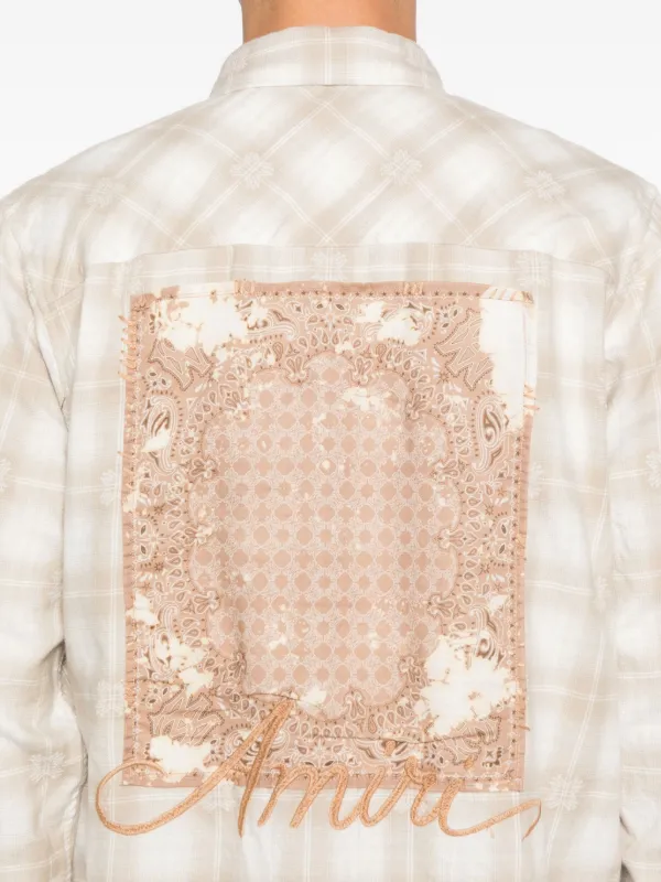 AMIRI チェック シャツ | ニュートラル | FARFETCH JP