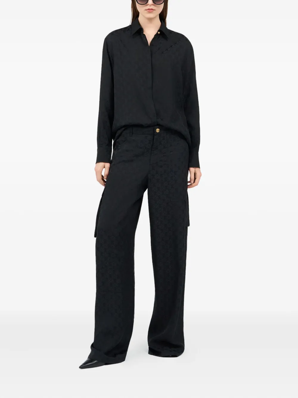 Roberto Cavalli monogram trousers - Zwart