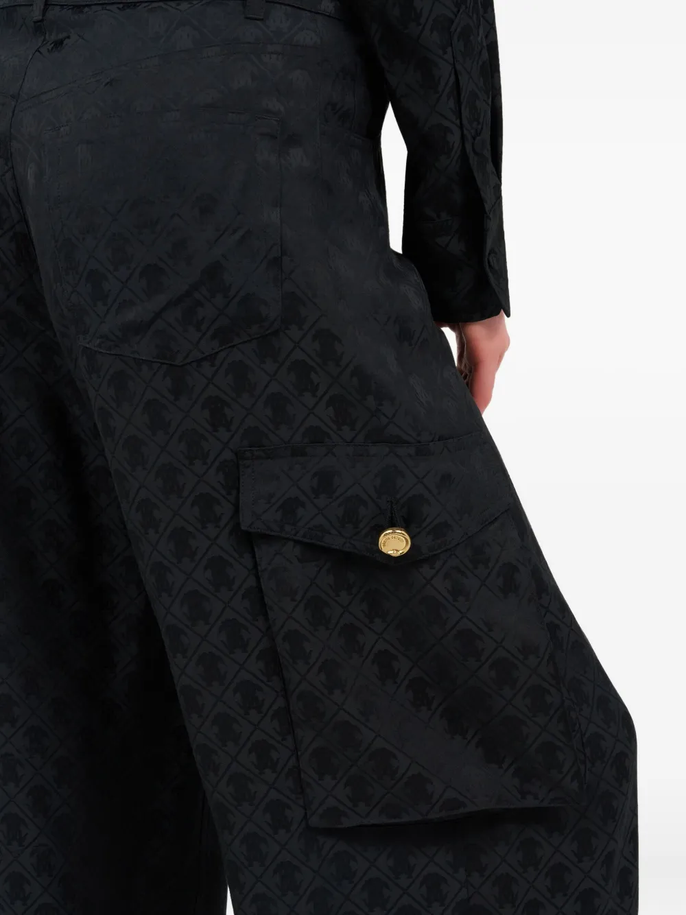 Roberto Cavalli monogram trousers Zwart