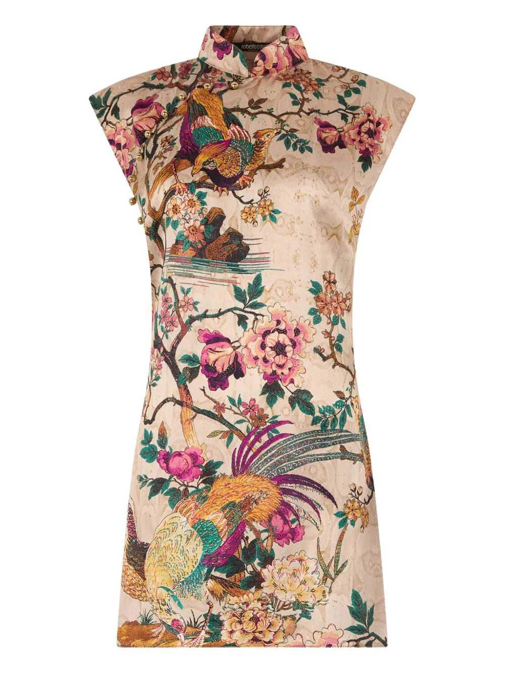 Roberto Cavalli bird-print dress - ピンク Roberto Cavalli bird-print dress - ピンク