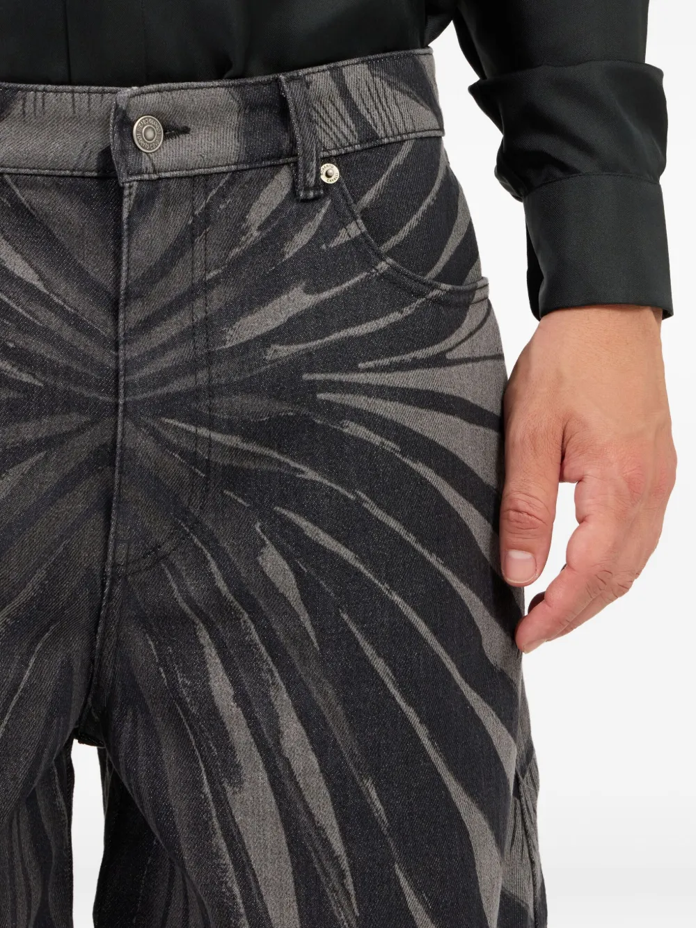 Roberto Cavalli denim shorts Zwart