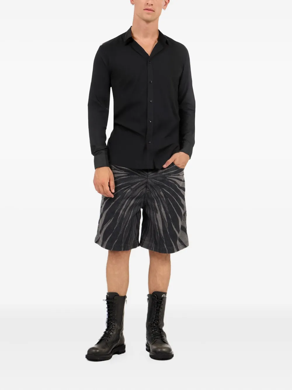 Roberto Cavalli denim shorts - Zwart
