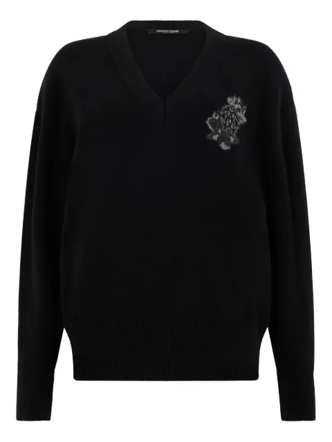 Roberto Cavalli V-neck long-sleeve sweater