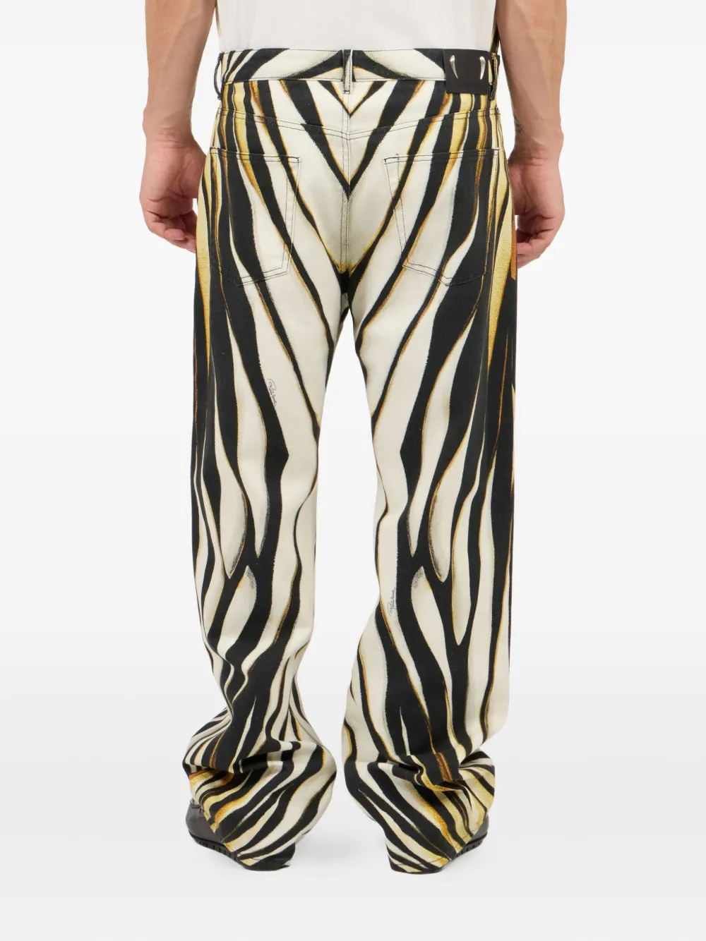 Roberto Cavalli flame-print trousers Zwart