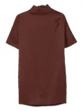 LouLou de Saison Elton high-neck short-sleeve mini dress - Red