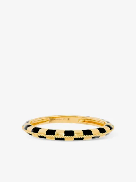 Yvonne Léon 9K yellow gold check-pattern ring