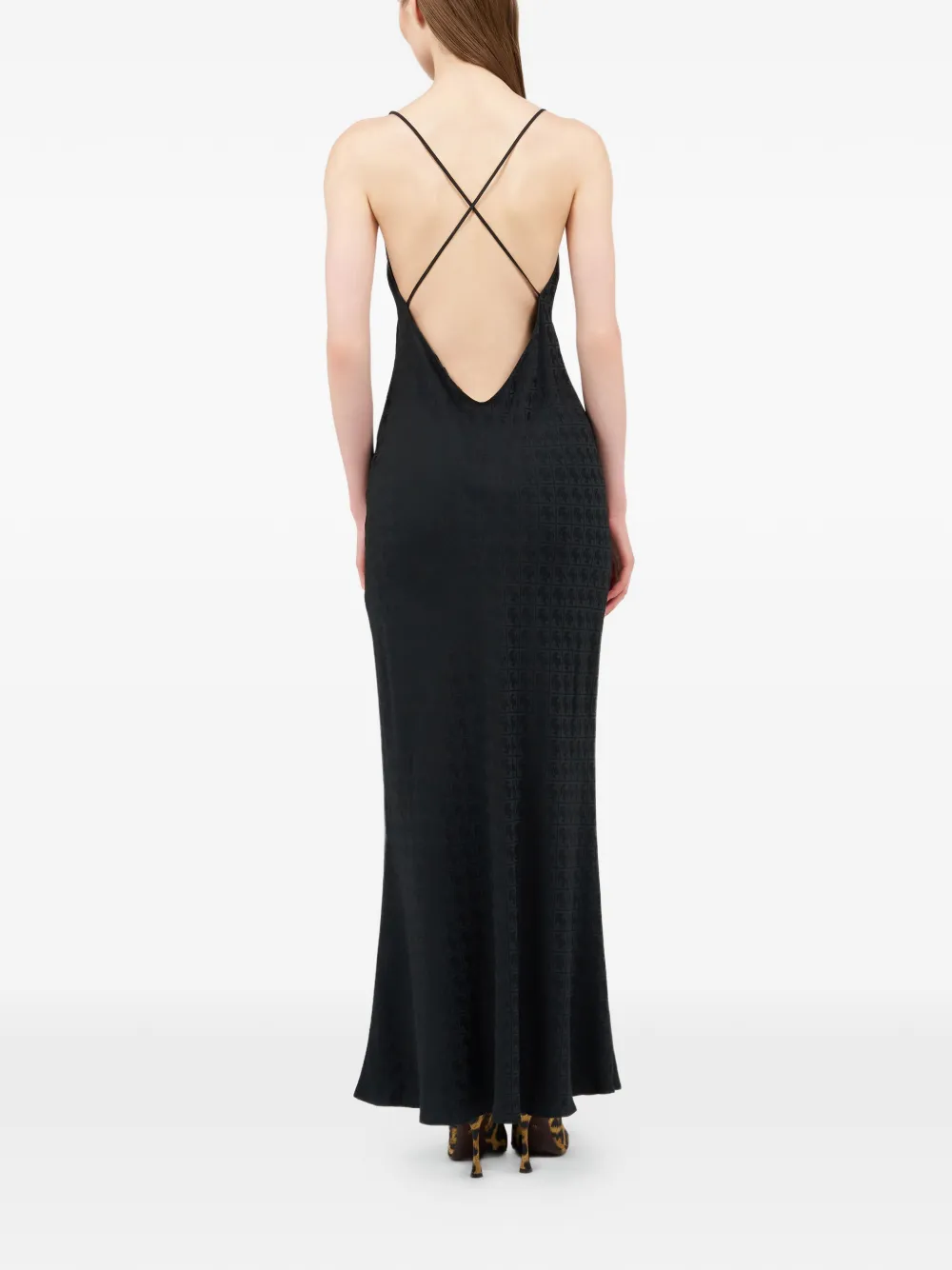 Roberto Cavalli Maxi-jurk met V-hals Zwart