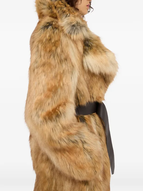 Roberto Cavalli Faux Fur Coat | Brown | FARFETCH
