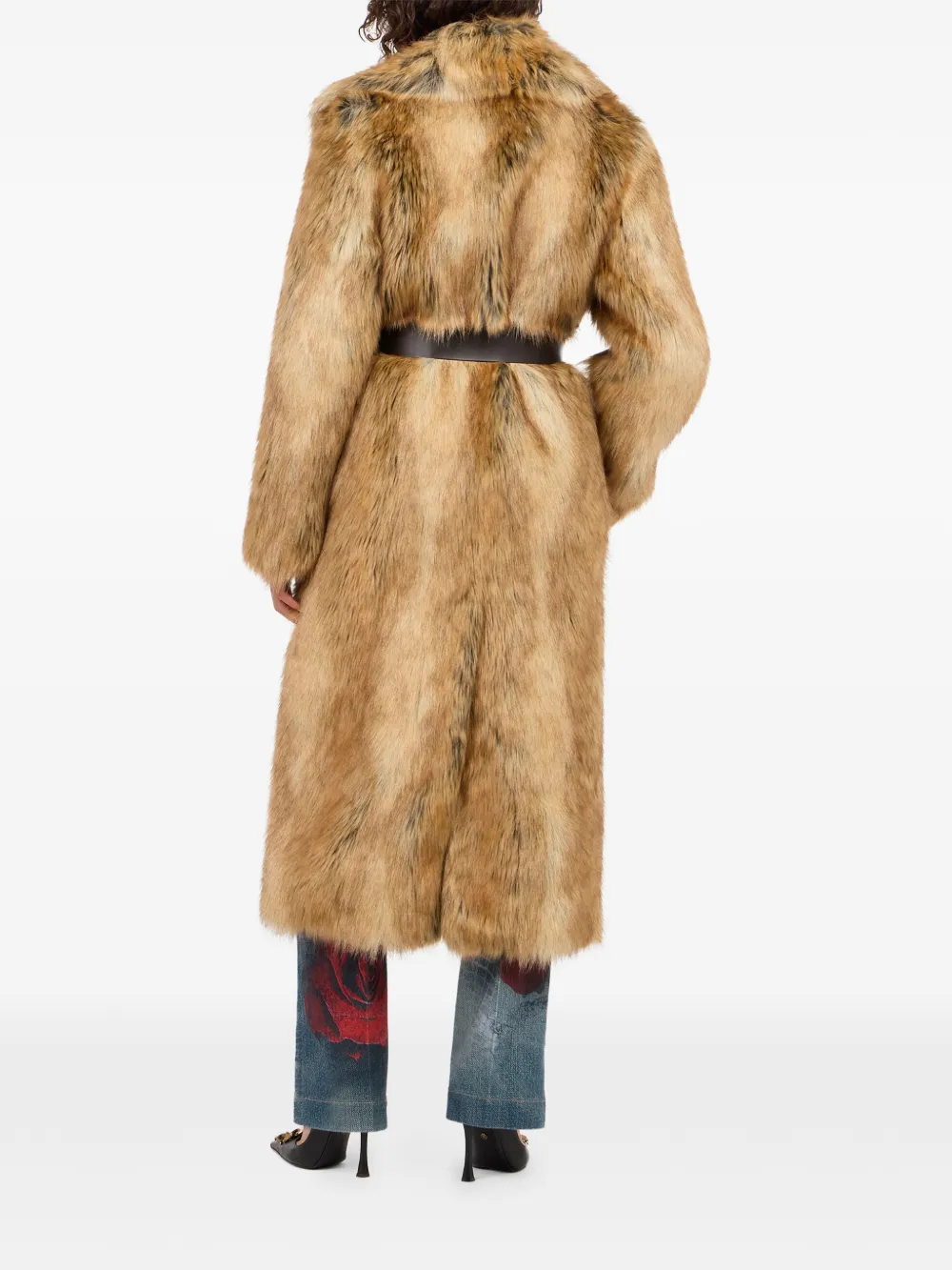Roberto Cavalli Jas van imitatiebont Bruin