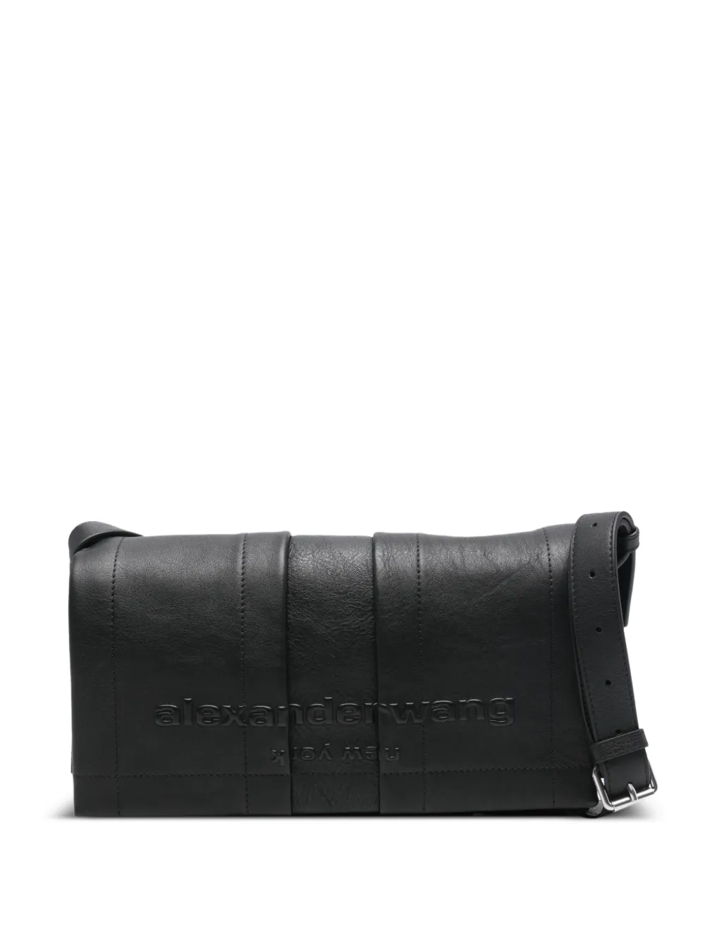 Alexander Wang Wang Pack leather flap crinkle crossbody bag - Nero