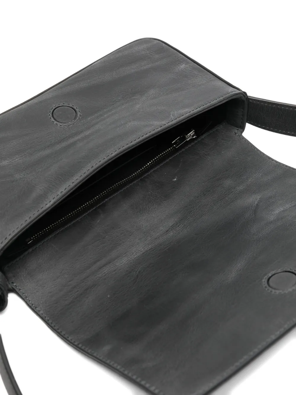 Alexander Wang Flap Leather Crossbody Bag In Black