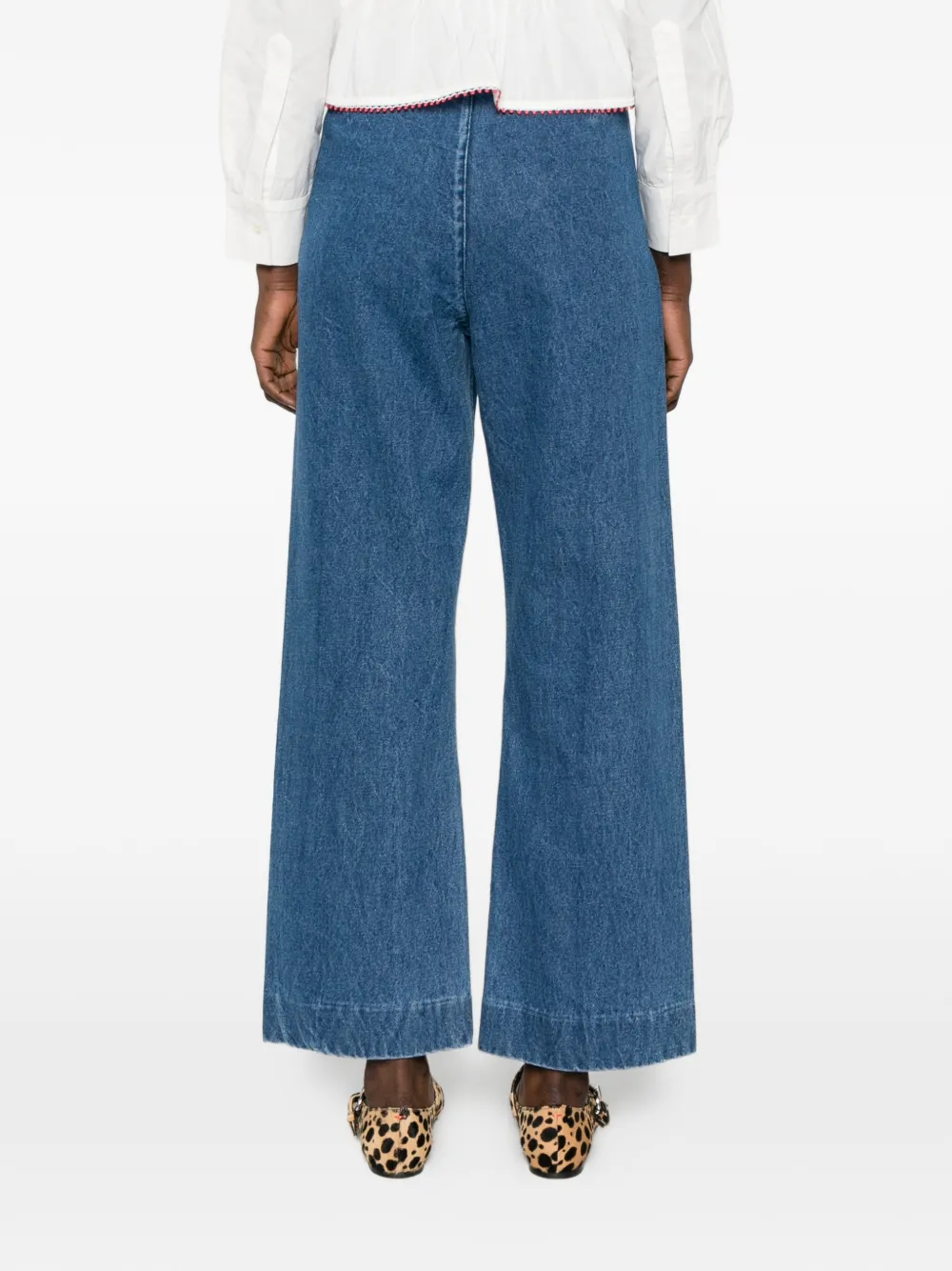 BODE Sailor jeans met knopen Blauw