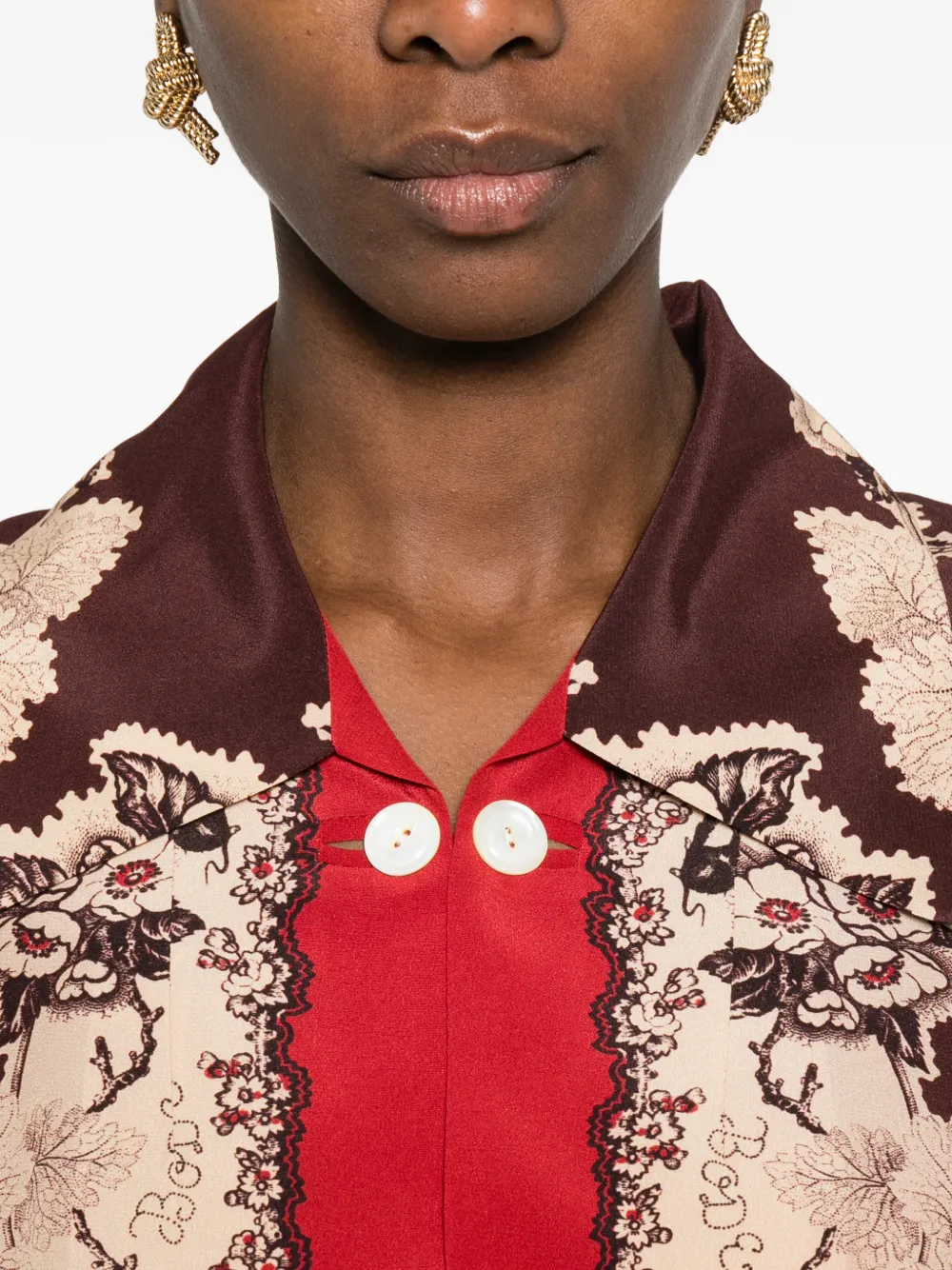 floral button jacket