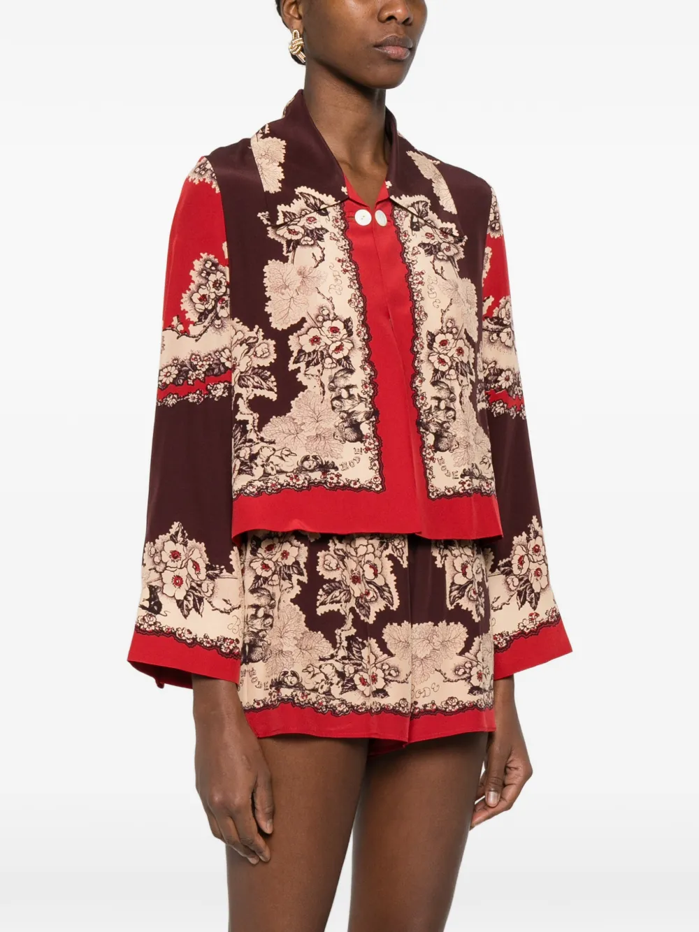  Bode Floral Button Jacket - Red 