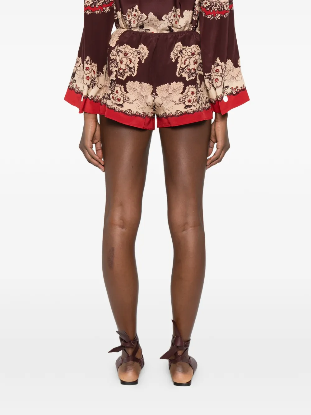 BODE Shorts met bloemenprint Rood