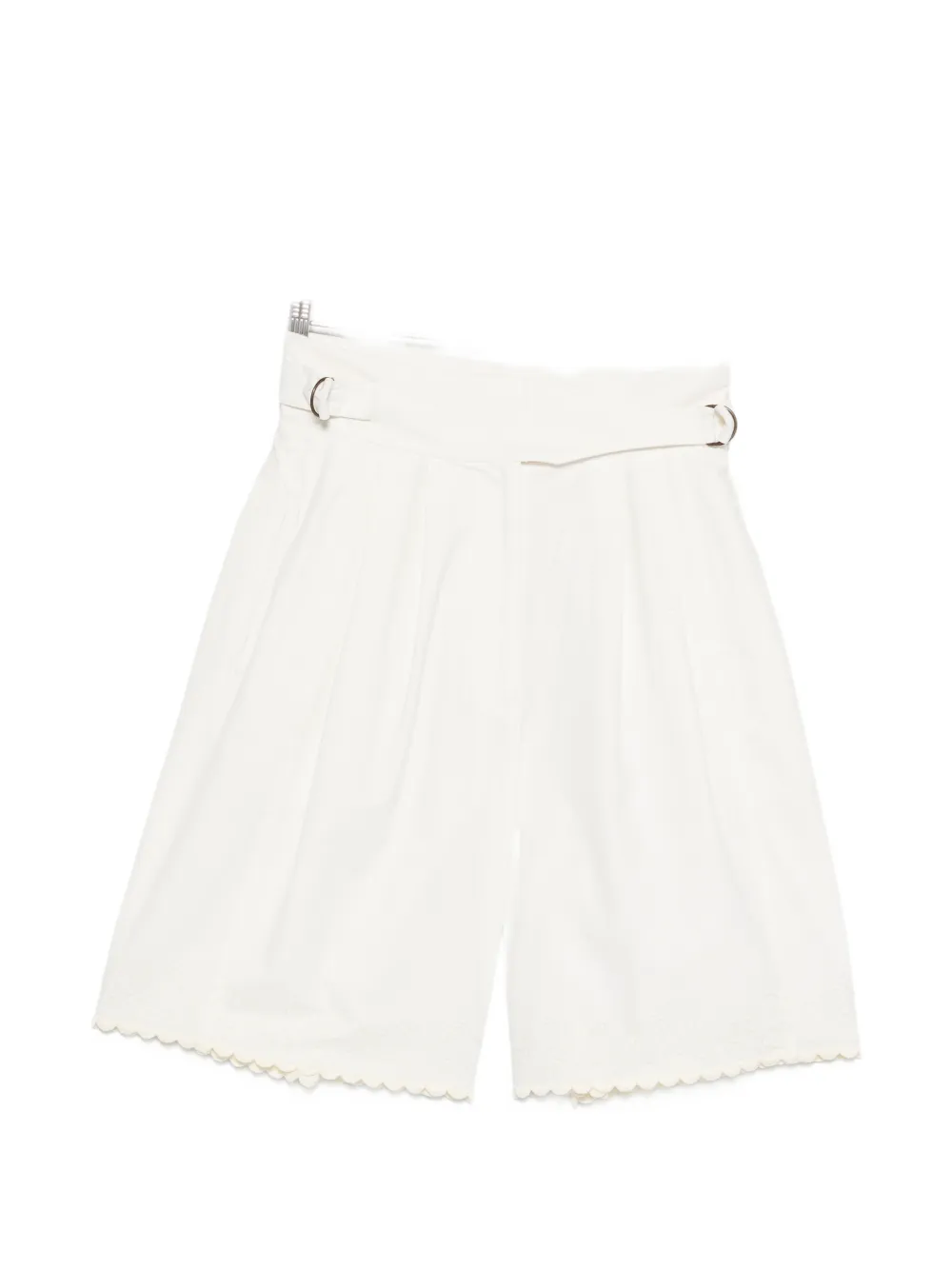 BODE closerie scallop shorts - Bianco