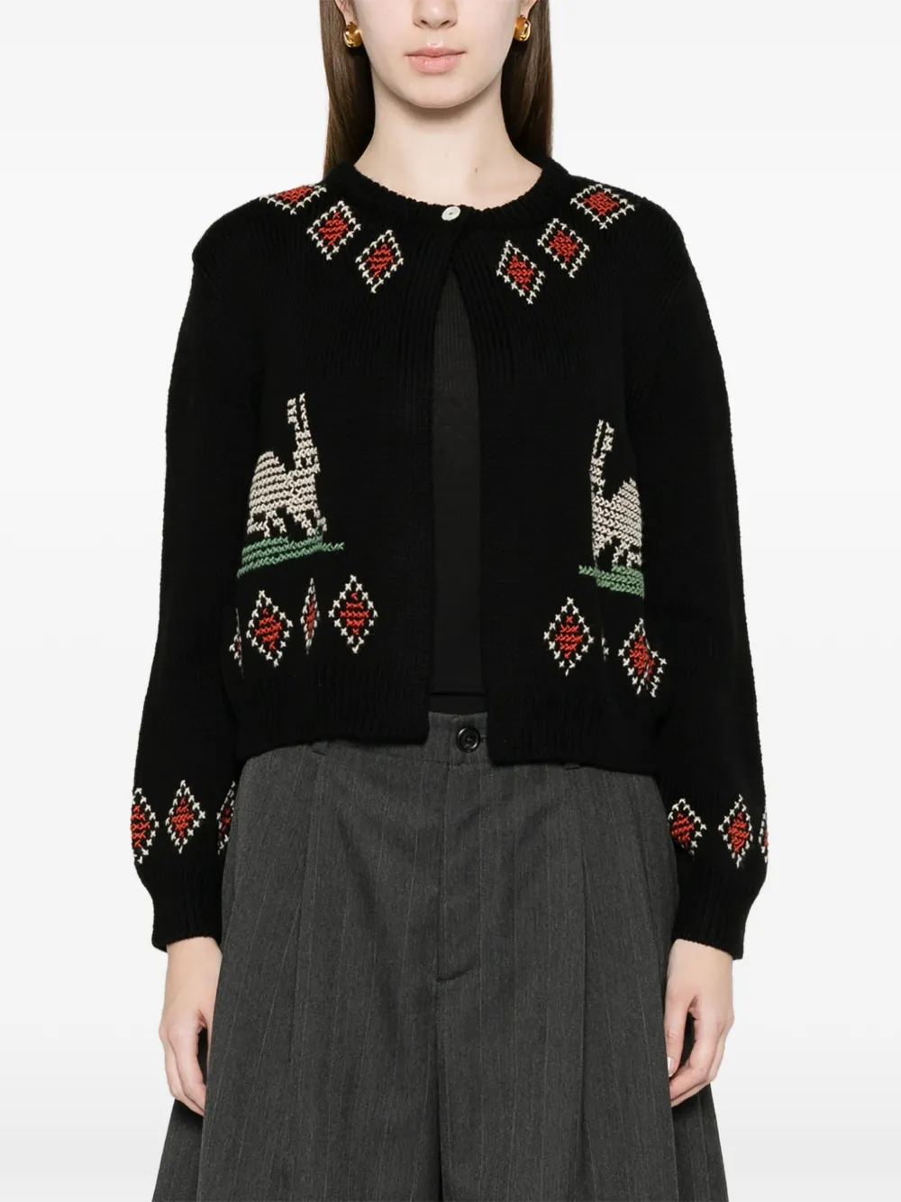  Bode Bunny Cardigan - Black 