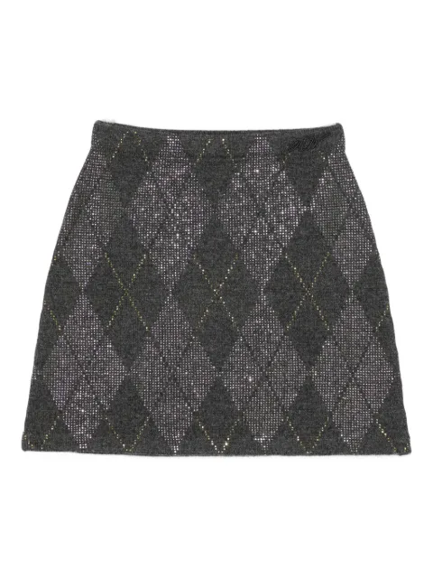 Alexander Wang falda acampanada con motivo de rombos