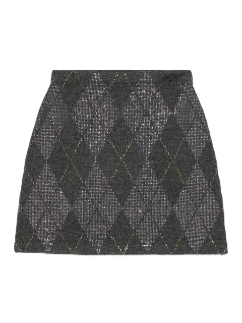 Alexander Wang argyle-motif A-line skirt