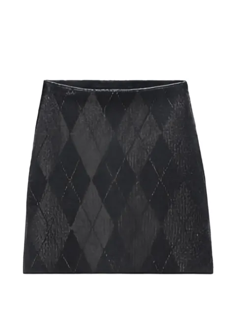 Alexander Wang A-Linien-Minirock mit Argyle-Muster