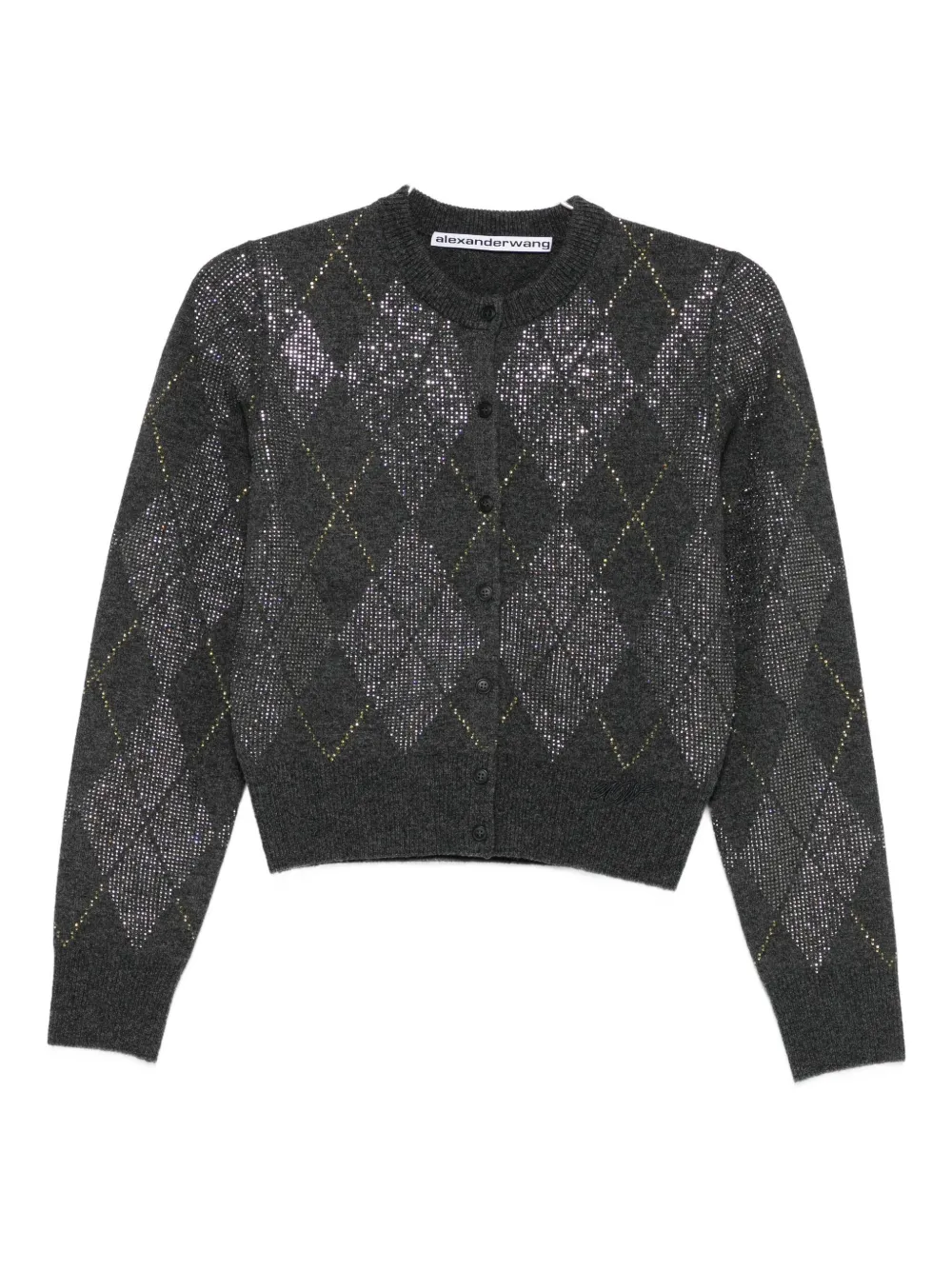 Alexander Wang Wool Blend Cardigan In Gray