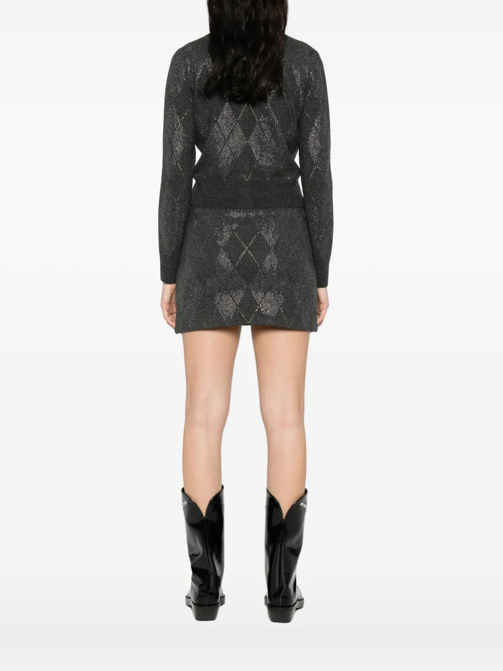 Alexander Wang Wool Blend Cardigan In Gray