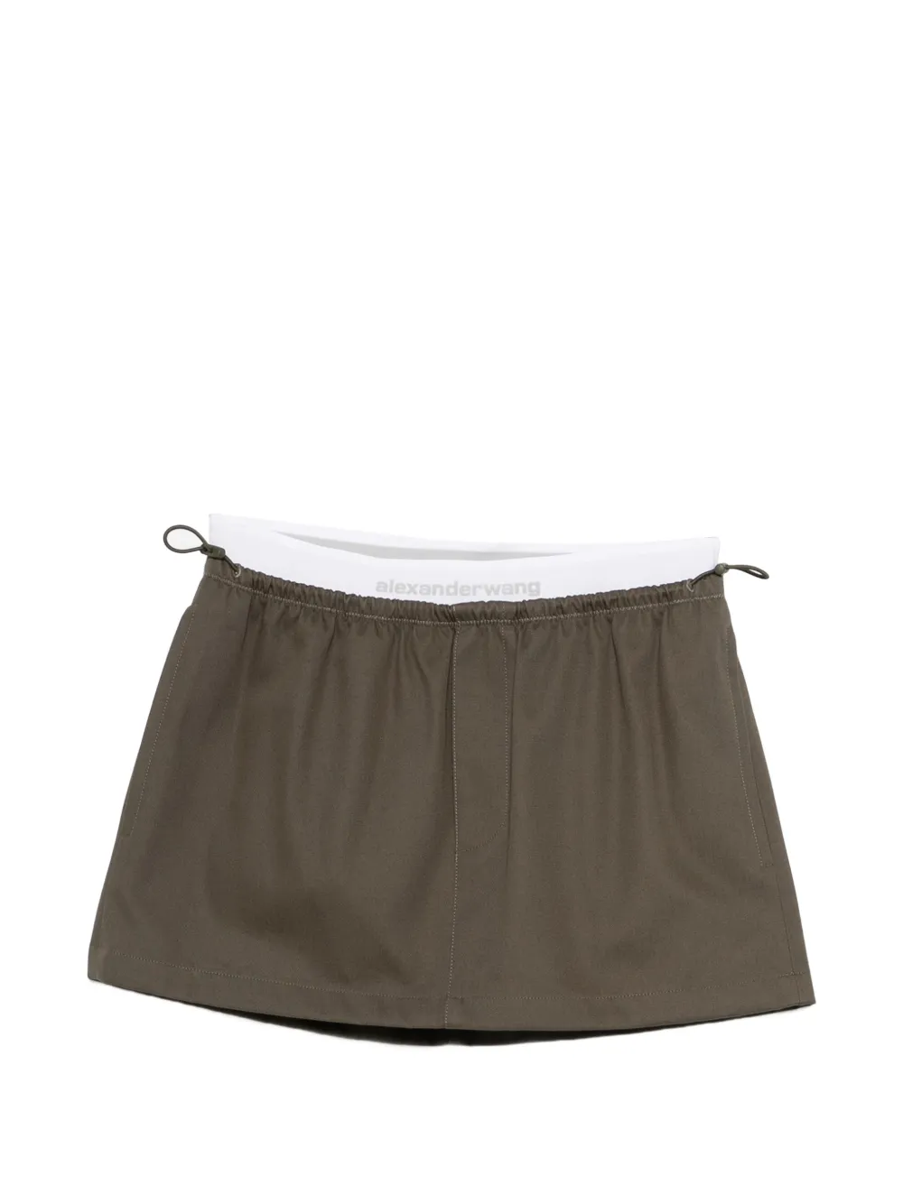 Alexander Wang logo elastic mini skirt - Verde