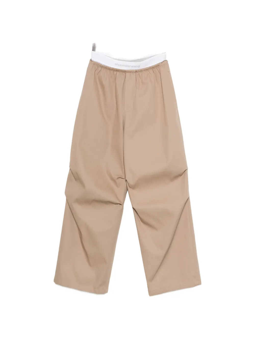 Alexander Wang logo elastic articulated trousers - Toni neutri