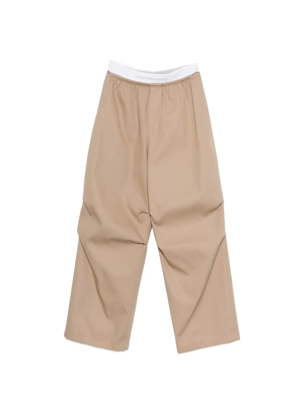 Alexander Wang logo elastic articulated trousers - Toni neutri