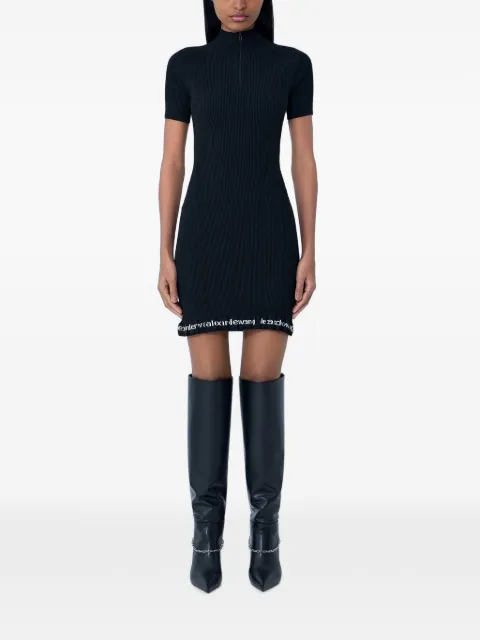 Alexander Wang ribbed logo-detail mini dress