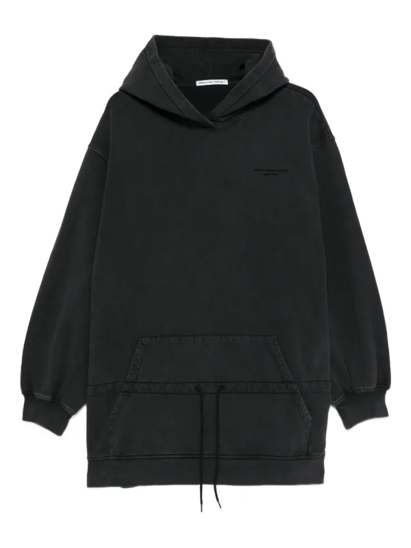 Alexander Wang dropped-waist Hoodie Mini Dress | Black | FARFETCH ID