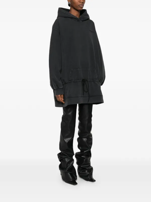 Alexander Wang dropped-waist Hoodie Mini Dress | Black | FARFETCH ID