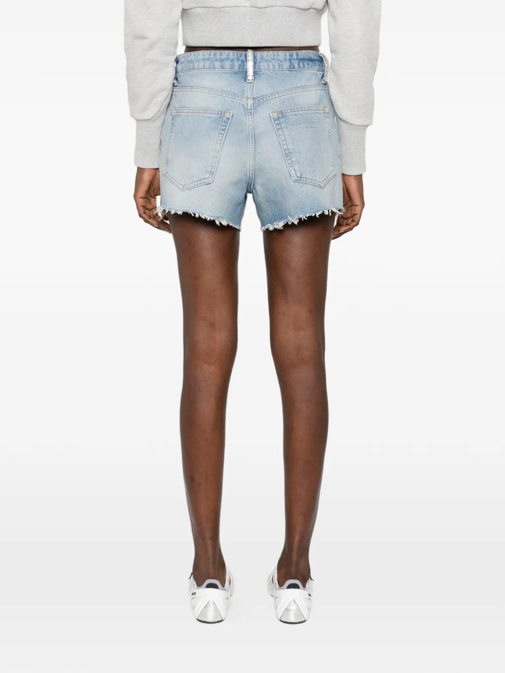 Alexander Wang Shorts met vijf zakken en riemlus Blauw