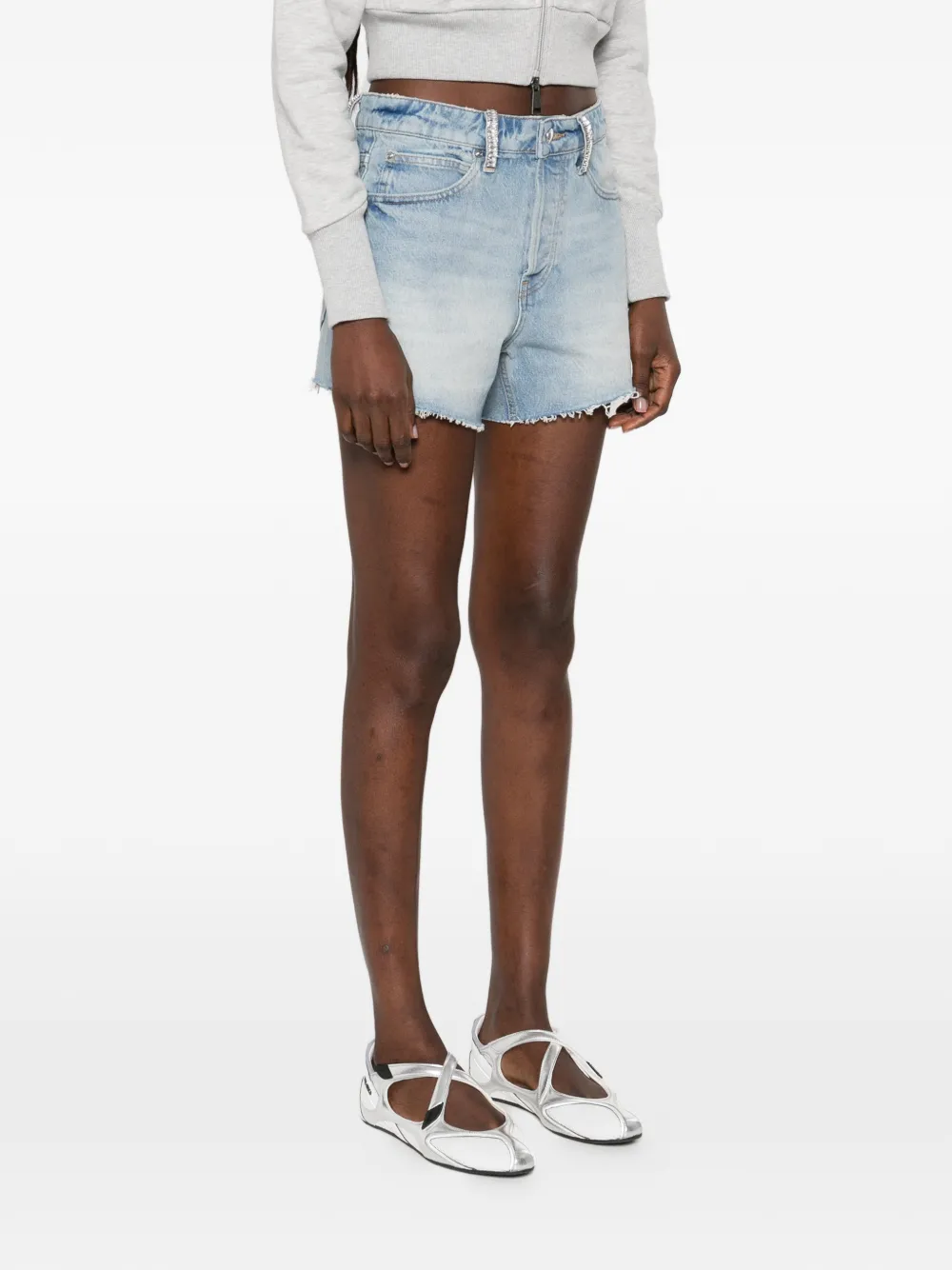  Alexander Wang Five-pocket Belt-loop Shorts - Blue 