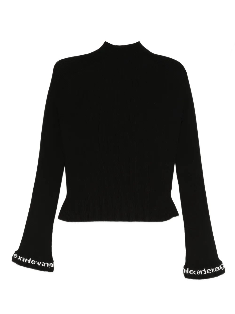 Alexander Wang logo-detail ribbed top - Nero