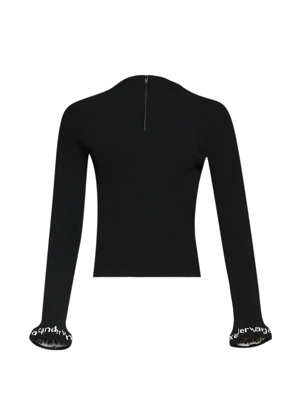 Alexander Wang logo-detail ribbed top - Nero