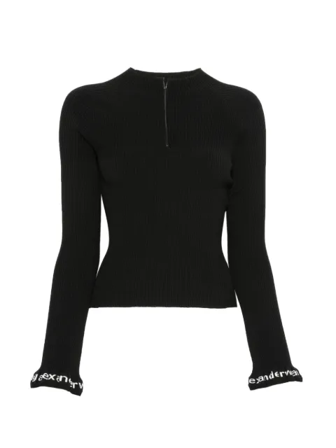 Alexander Wang logo-detail ribbed top