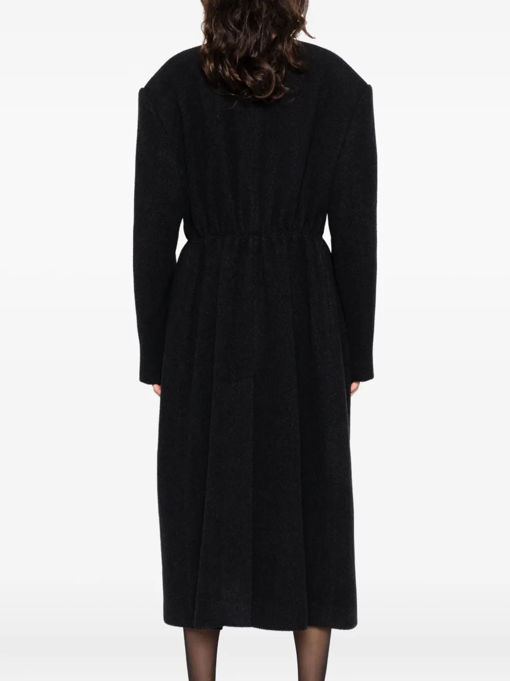 Alexander Wang Collarless Coat In Black