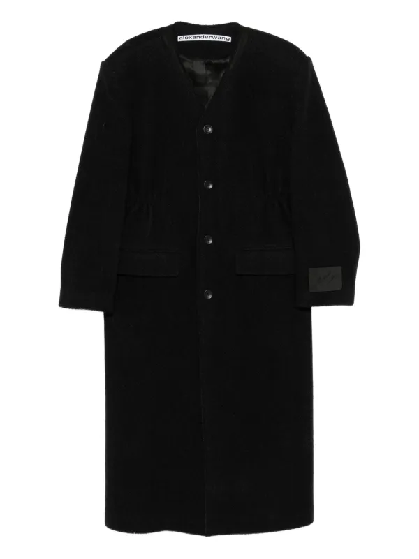 Alexander Wang Collarless Coat in Black