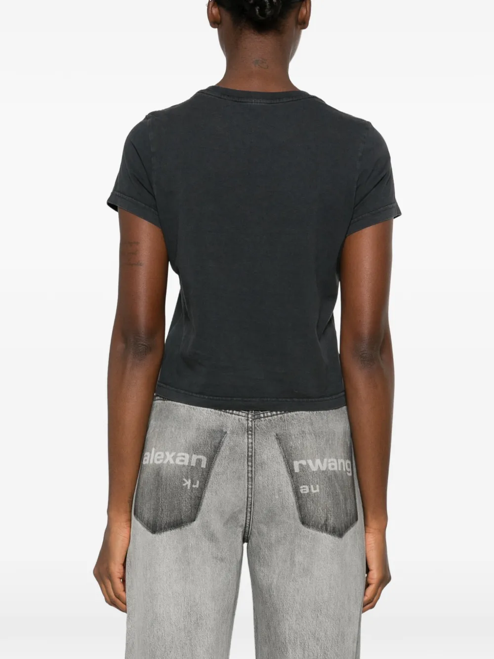Alexander Wang T-shirt met grafische print en reliëf Zwart