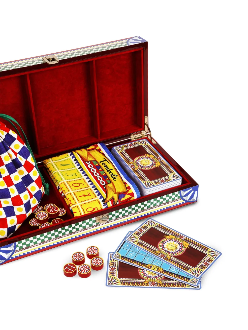 Dolce & Gabbana Printed Tombola Set (50cm X 50cm) In Multi